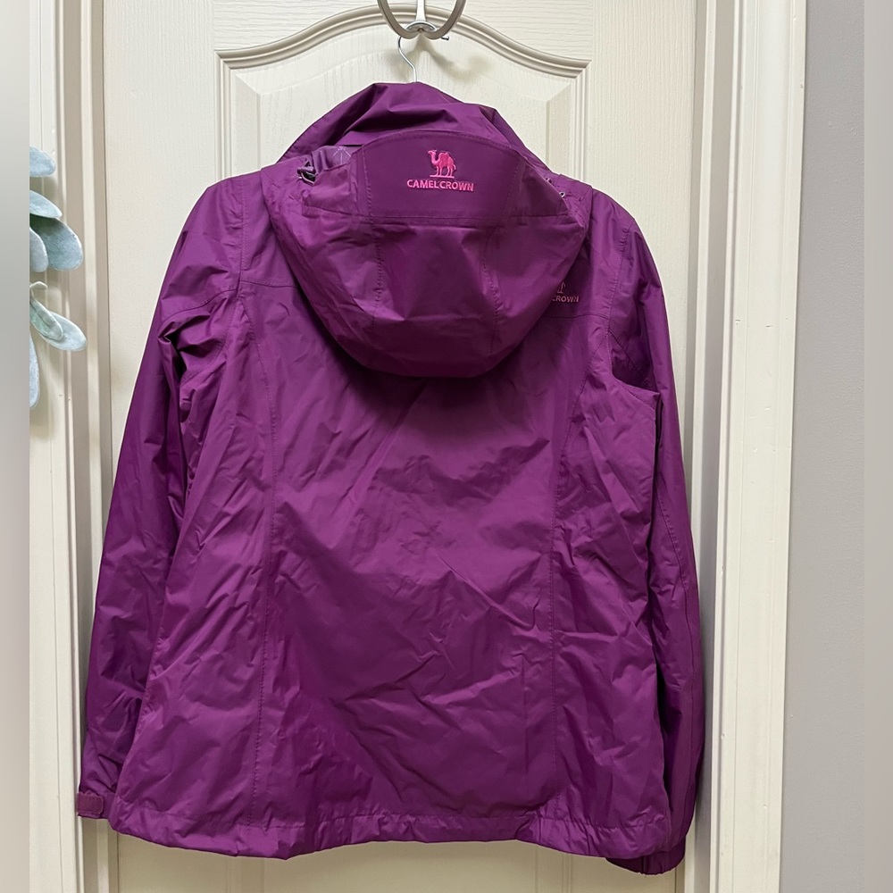 Camel Crown Purple Hooded Rain Jacket - Picture 8 of 13